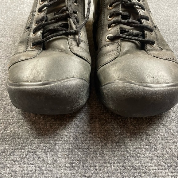 KEEN Men’s Austin Shoes Black Leather Lace Up size: 15 main image 8